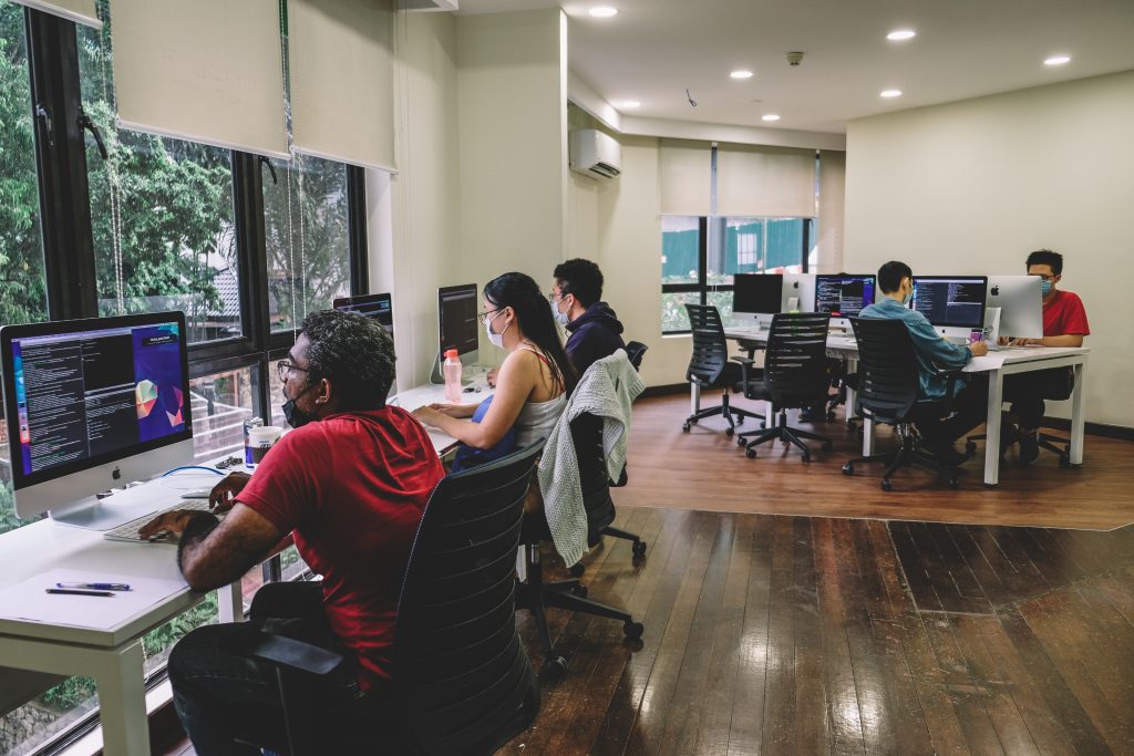 Student working on their coding project at 42 Kuala Lumpur Campus